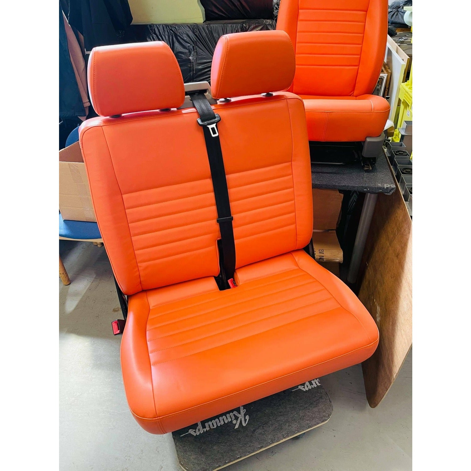 Front seats upholstery - horizontal stitches, vinyl VanGo Campers